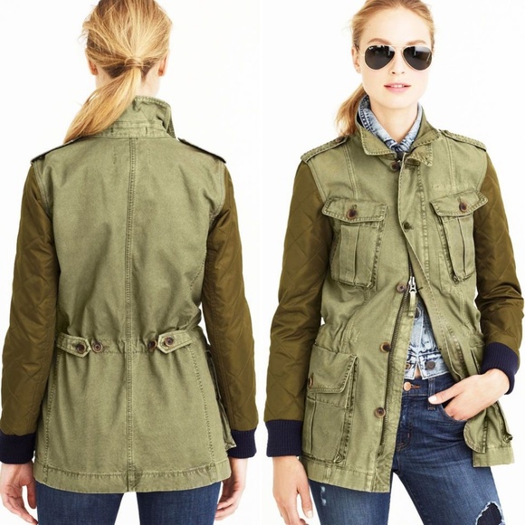 J. Crew Jackets & Blazers - J crew quilted boyfriend fatigue jacket utility